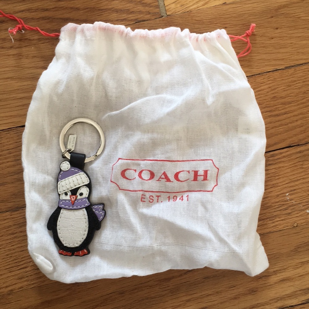 Coach penguin key chain